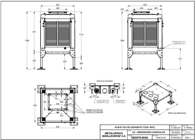 ACB-07-VS-100 ADIABATIC COOL BOX without fan