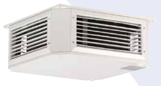 FBA V 833, LPHW Air Heater 50.6kW (Horizontal entry, Bottom discharge), 850x850mm for rooms 5m high