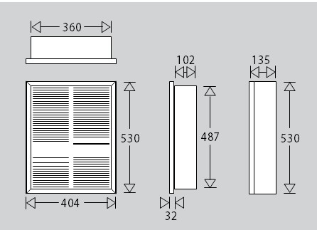 CQAC-4000 4kw 230v ~ 1ph recessed wall mounted fan heater