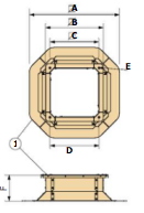 Roof curb for MDV 500