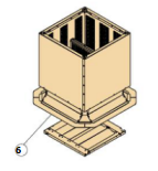 Roof curb with silencer and self-closing valve for MDV 225/311