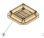 Roof curb with self-closing valve for MDV 355/400